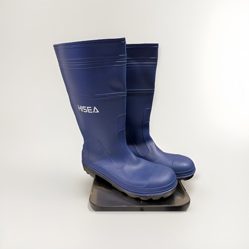 HISEA Men Mid-Calf Rain Boots w/Steel Shank Waterproof Fishing Rubber‎ Boot